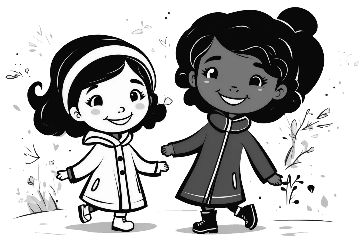 Cartoon depicting Christmas Theme Sleepover