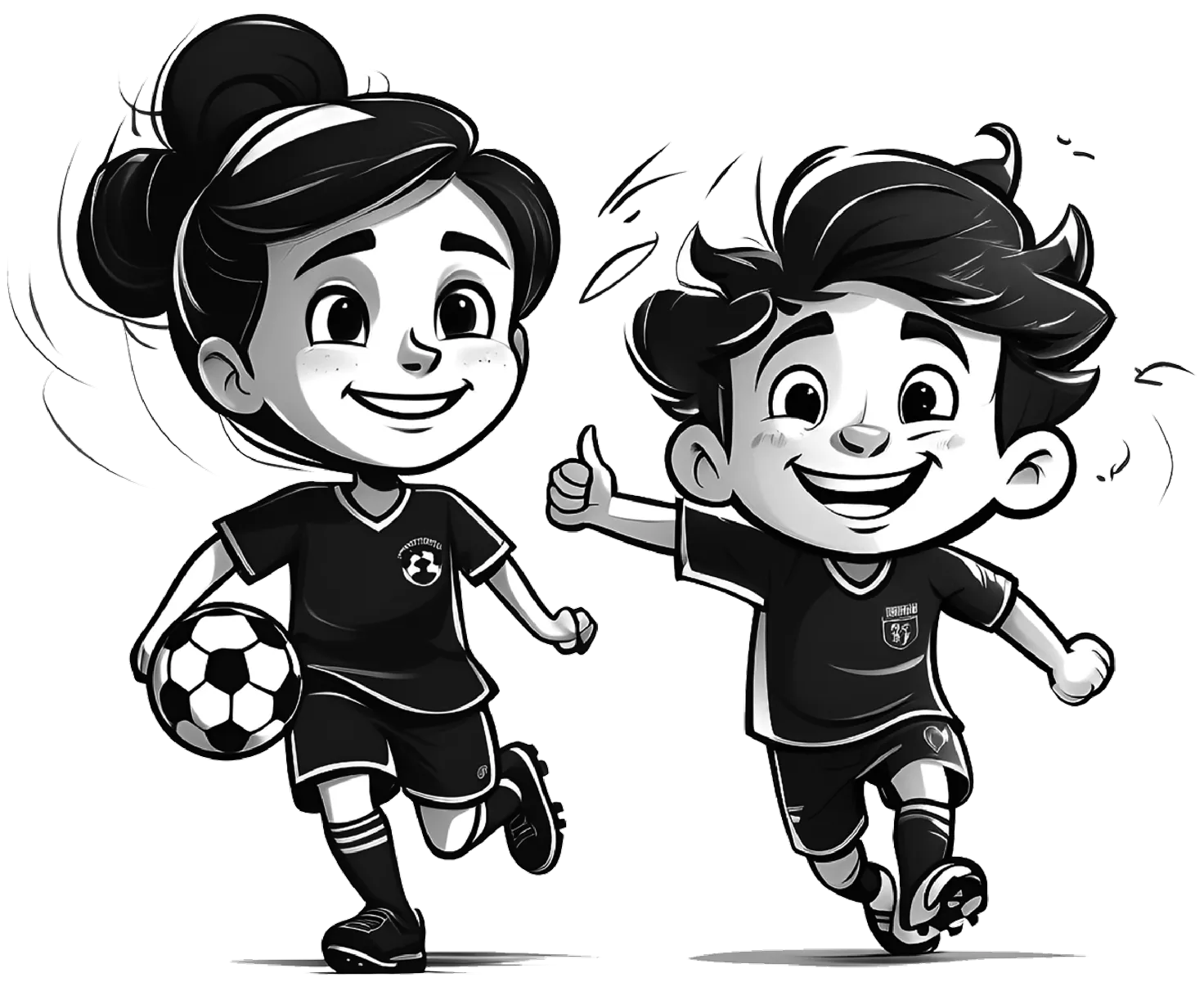 Cartoon depicting Football Theme Sleepover