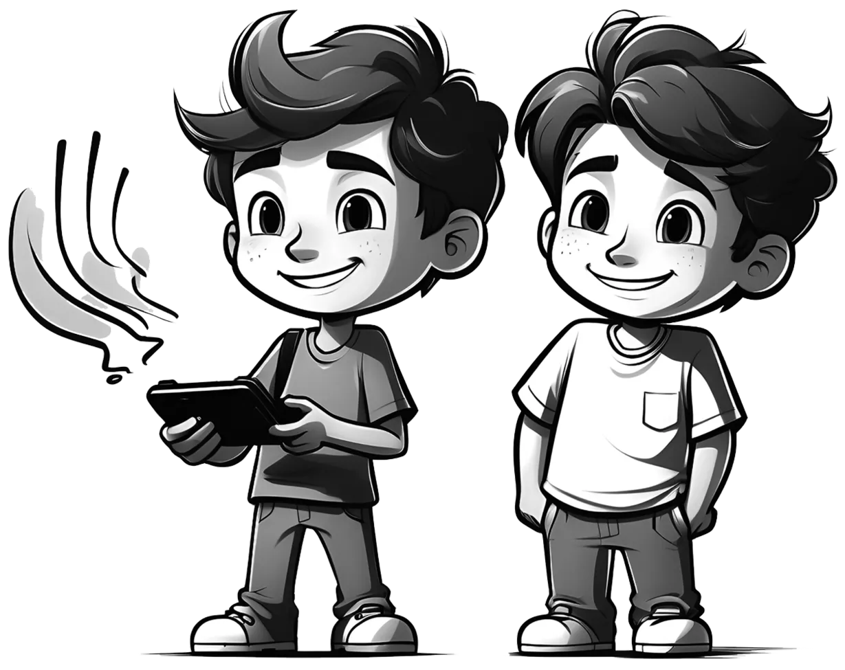 Cartoon depicting Gaming Theme Sleepover