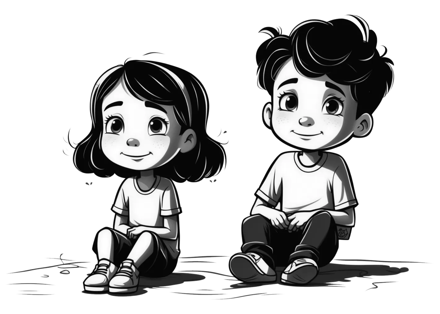 Cartoon depicting Movie Night Theme Sleepover